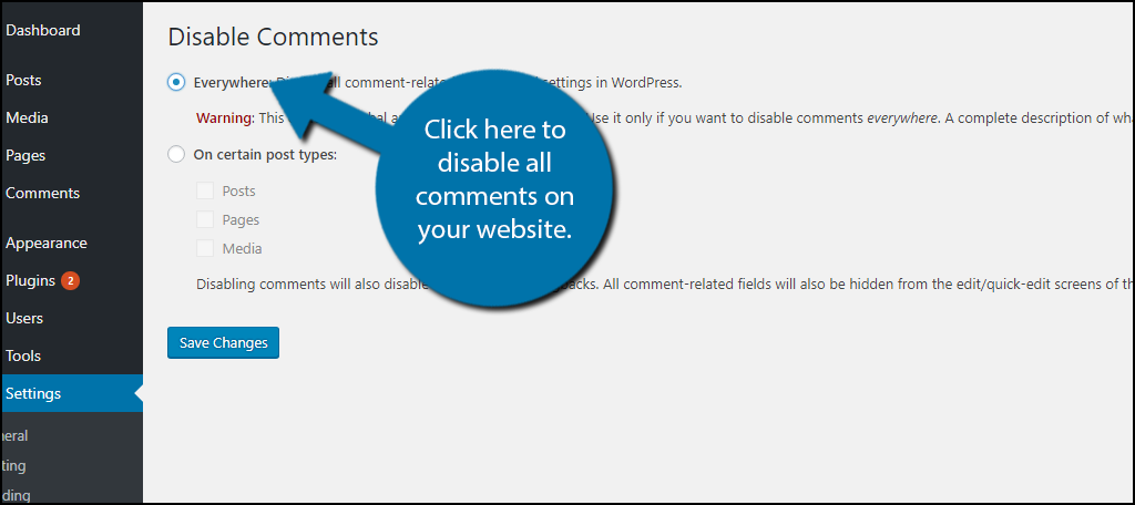 How to Disable Comments on WordPress Website